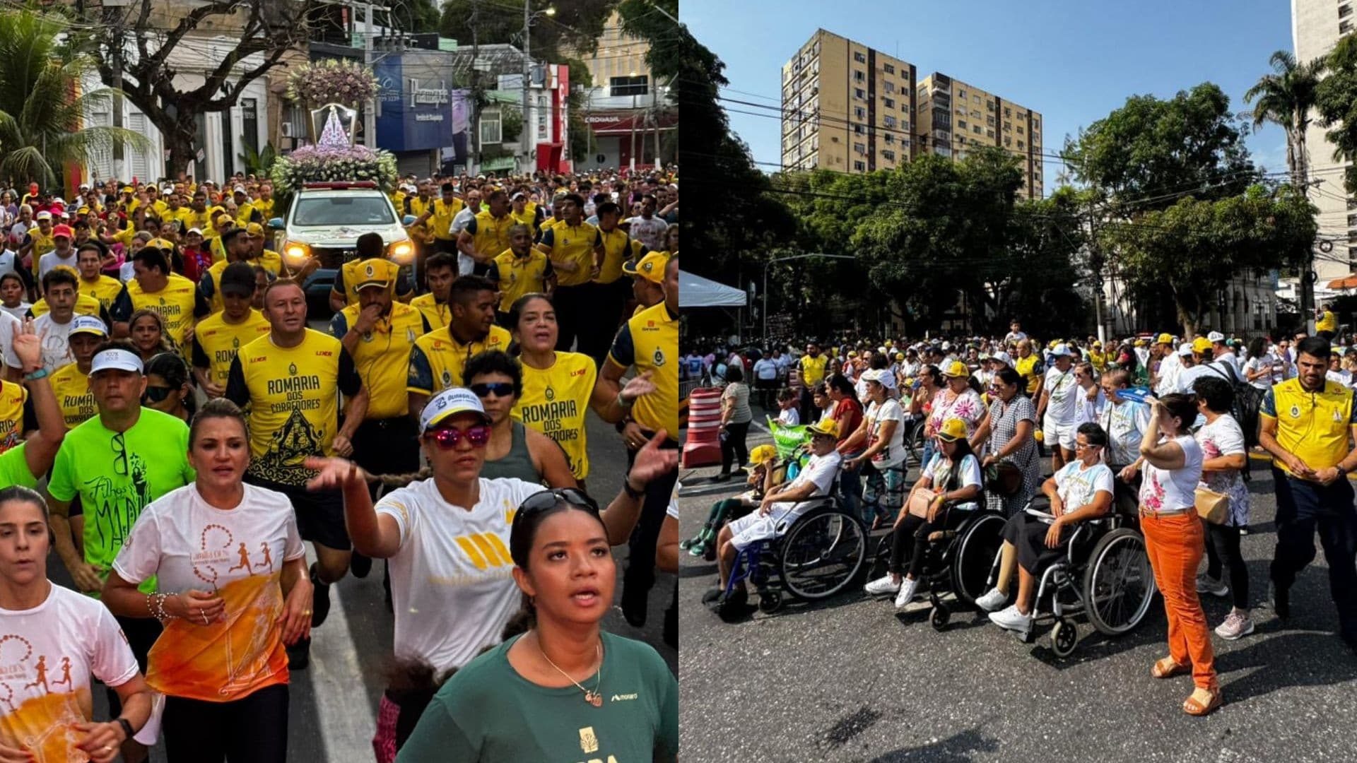 Belém: Romarias dos Corredores e da Acessibilidade emocionam as ruas e Adriana Arydes sobe ao palco do Círio Musical